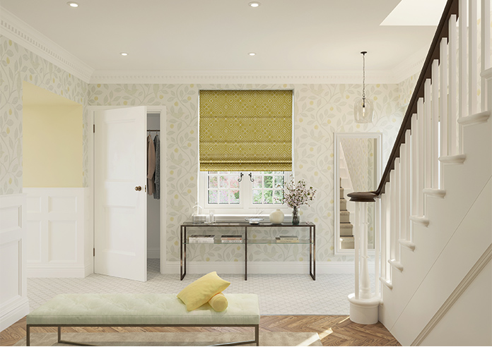 Newquay, Mustard - Motorised Roman Blind - Image 8